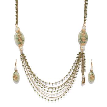 Green pearl necklace-sets 2
