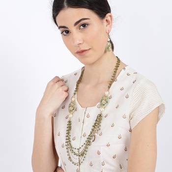 Green pearl necklace-sets 3