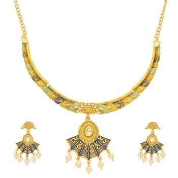 Blue pearl necklace-sets 2