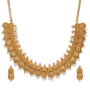 Yellow pearl necklace-sets 2