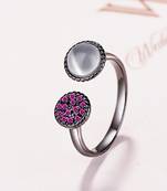 Silver diamond rings