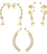 Gold diamond ear-cuffs