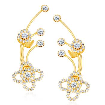 Gold diamond ear-cuffs 1