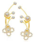 Gold diamond ear-cuffs