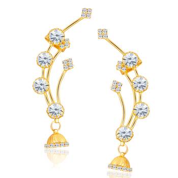 Gold diamond ear-cuffs 1