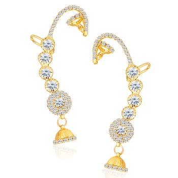 Gold diamond ear-cuffs 1