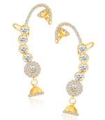 Gold diamond ear-cuffs