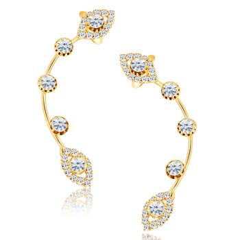 Gold diamond ear-cuffs 1