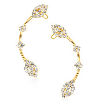 Gold diamond ear-cuffs 1