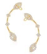 Gold diamond ear-cuffs