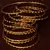 Gold Plated Set of 12 Designer Bangles BD386