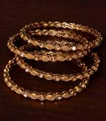 Antique Look Stone Embellished Two Pairs of Designer Bangles BD393