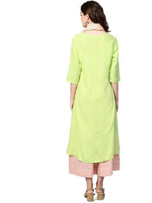 Multicolor printed rayon kurtas-and-kurtis 2