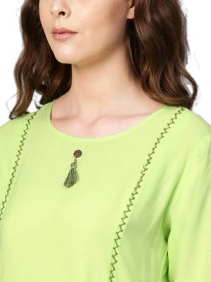 Multicolor printed rayon kurtas-and-kurtis 4