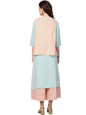 Blue printed rayon kurtas-and-kurtis 2