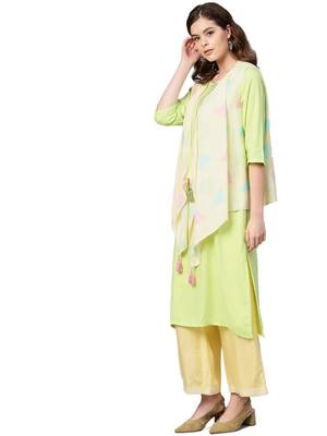 Green printed rayon kurtas-and-kurtis 3