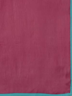 Magenta printed rayon long-kurtis 5
