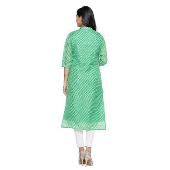 Green printed cotton ethnic-kurtis 2