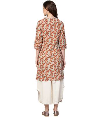 Off-white floral print cotton salwar 2