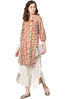 Off-white floral print cotton salwar 3