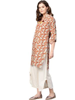 Off-white floral print cotton salwar 4