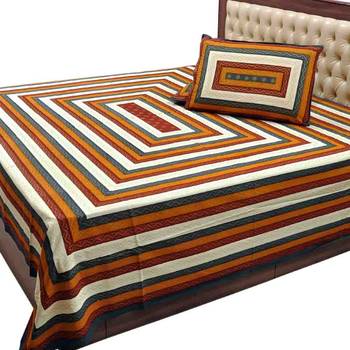 Gold Print Double Bed Sheet Mother Day Gift 2