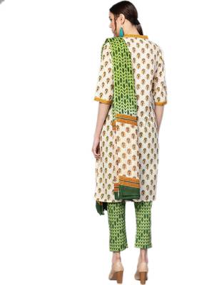 Off-white floral print cotton salwar 2