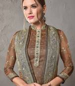 Brown digital print kota doria salwar