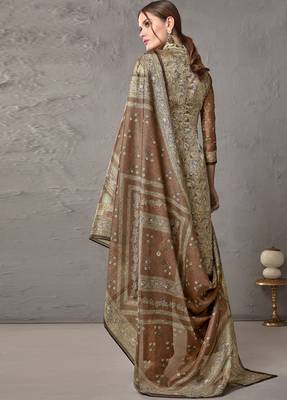 Brown digital print kota doria salwar 2