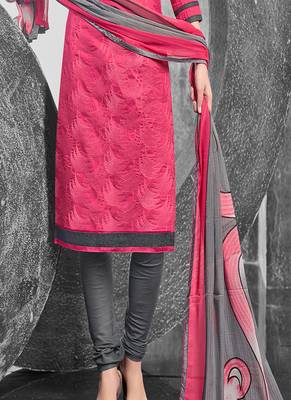 Pink embroidered cotton salwar 3