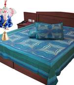 Gold Print Jaipuri Double Bedsheet Mother Day Gift