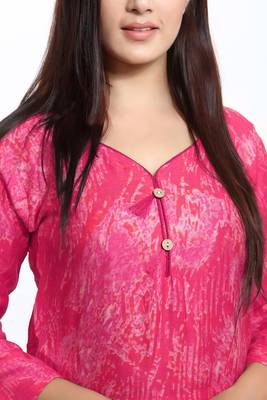 Pink printed cotton ethnic-kurtis 3