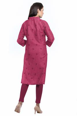 Pink printed cotton ethnic-kurtis 2