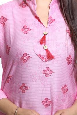 Pink printed cotton ethnic-kurtis 3