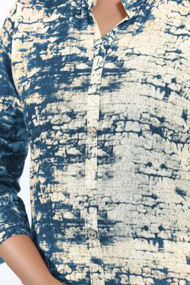 Blue printed cotton ethnic-kurtis 3
