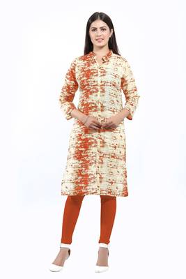 Red printed cotton ethnic-kurtis 1