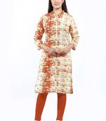 Red printed cotton ethnic-kurtis