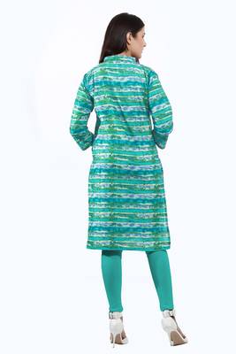 Green printed cotton ethnic-kurtis 2