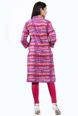Pink printed cotton ethnic-kurtis 2