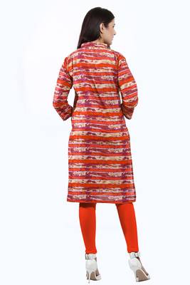 Red printed cotton ethnic-kurtis 2