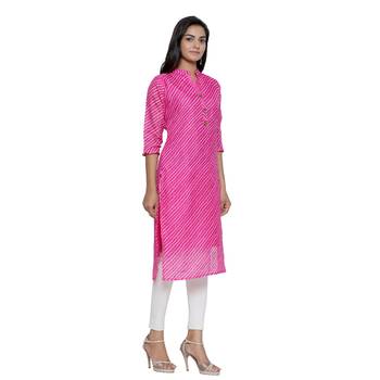 Pink printed cotton ethnic-kurtis 4