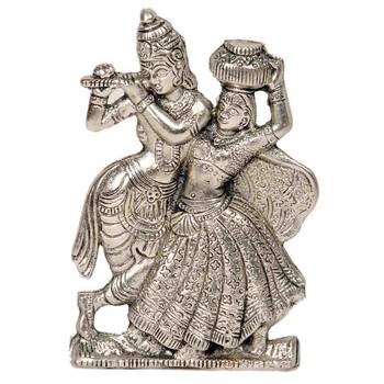 Lord Radha Krishna Antique Metal Idol Mothers Day 1