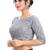 Grey Embroidered Net Designer Readymade Designer Saree Blouse