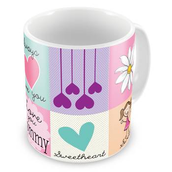 Love You Mother Print Quotation Coffee Mug Gift 1