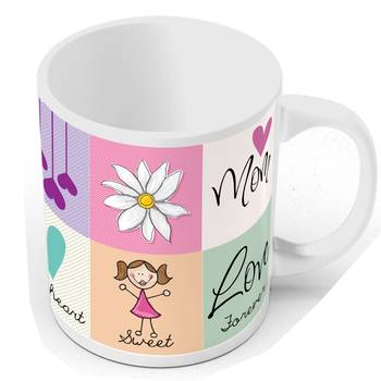 Love You Mother Print Quotation Coffee Mug Gift 2