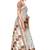 Cream printed art silk saree with blouse