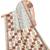 Cream printed art silk saree with blouse