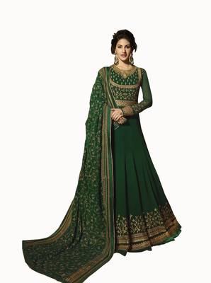 Green embroidered georgette salwar 1