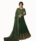 Green embroidered georgette salwar