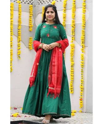 Green Cotton Three Piece  Set 1
